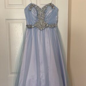 City Triangles Prom Dress with Silver Embellishments